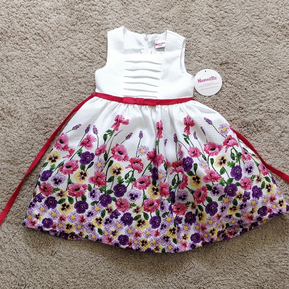 Nannette floral and white Dress